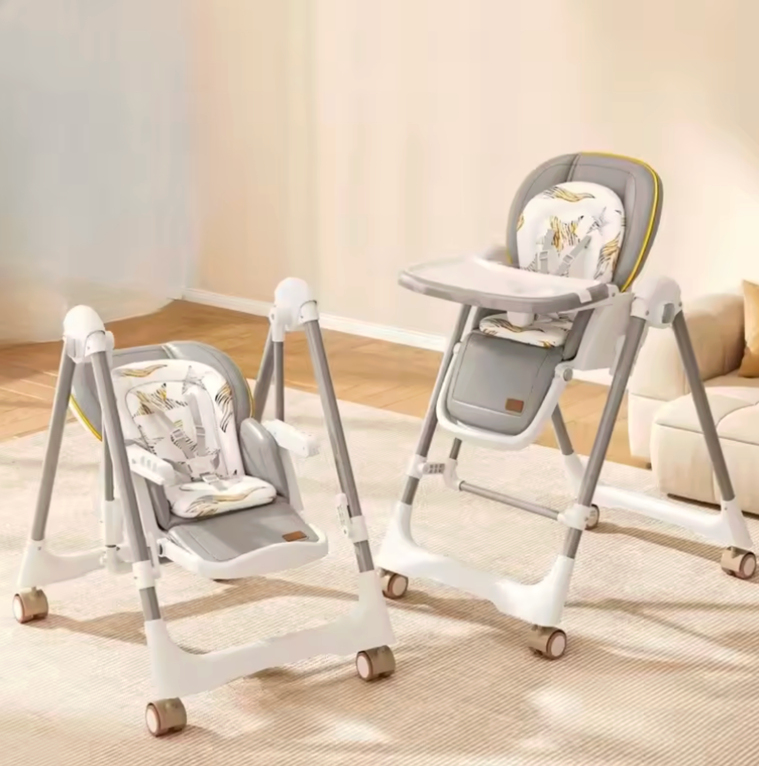 Chaise Haute et Balancelle 2 en 1
