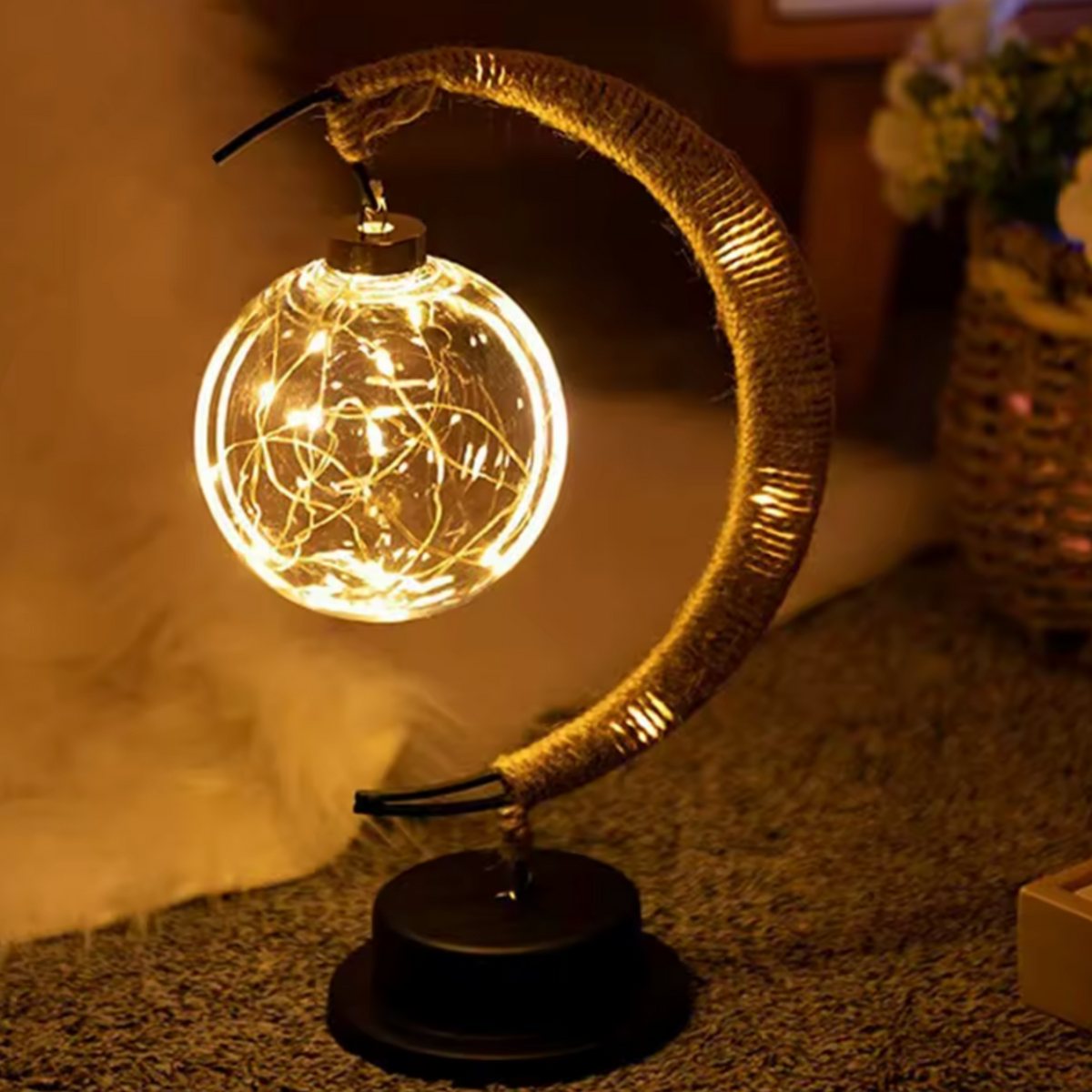 Veilleuse Lune - Lampe Boule Lumineuse