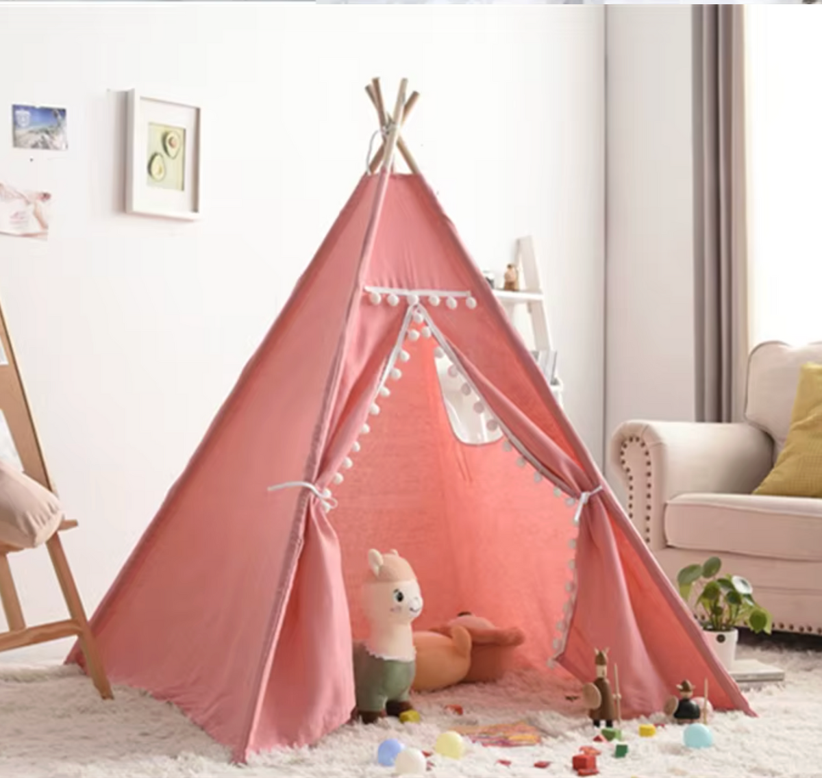 Tipi Enfant Rose avec Fenêtre