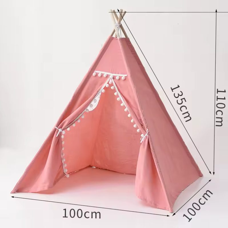 Tipi Enfant Rose avec Fenêtre