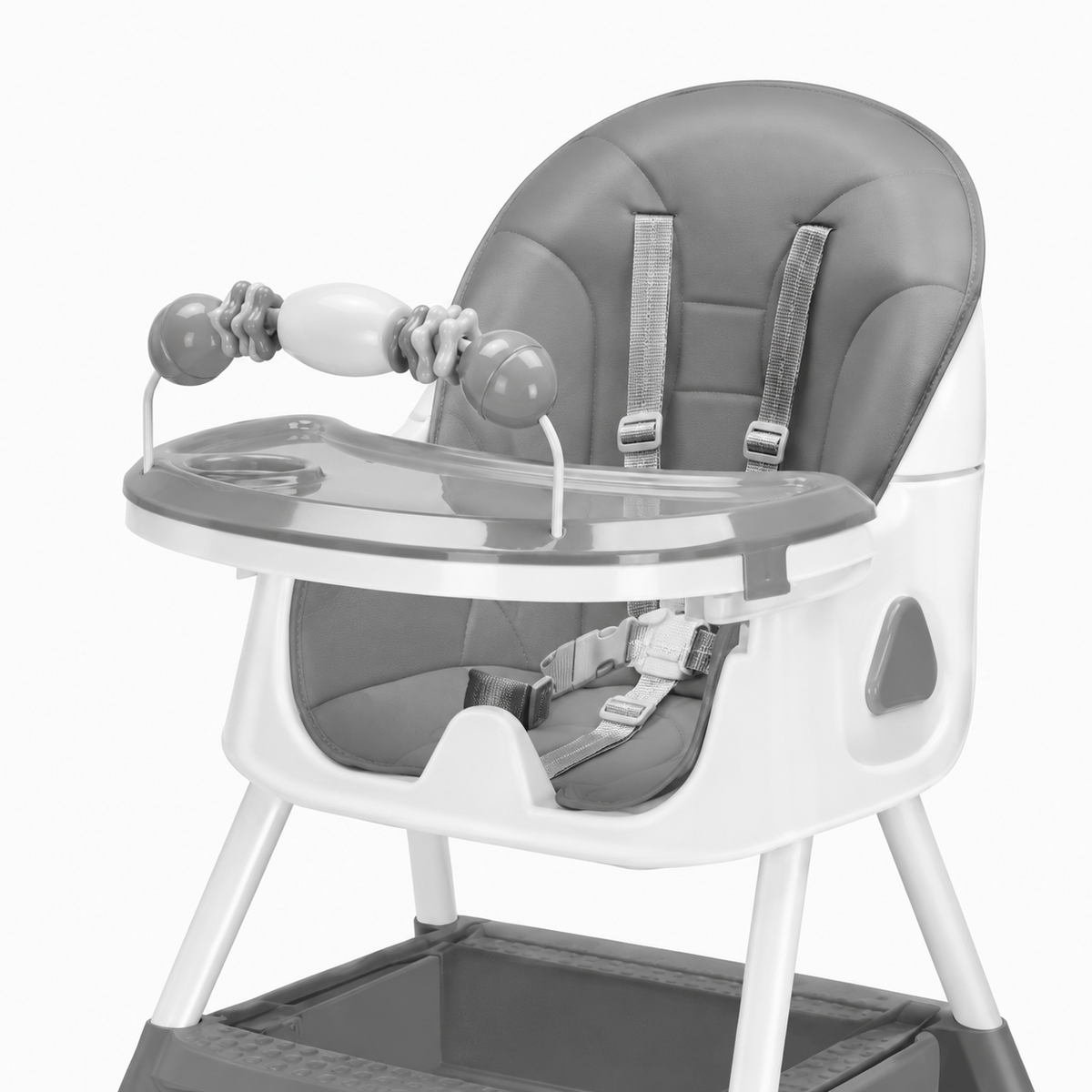 Chaise Haute Bébé Évolutive 3 en 1 - Gris