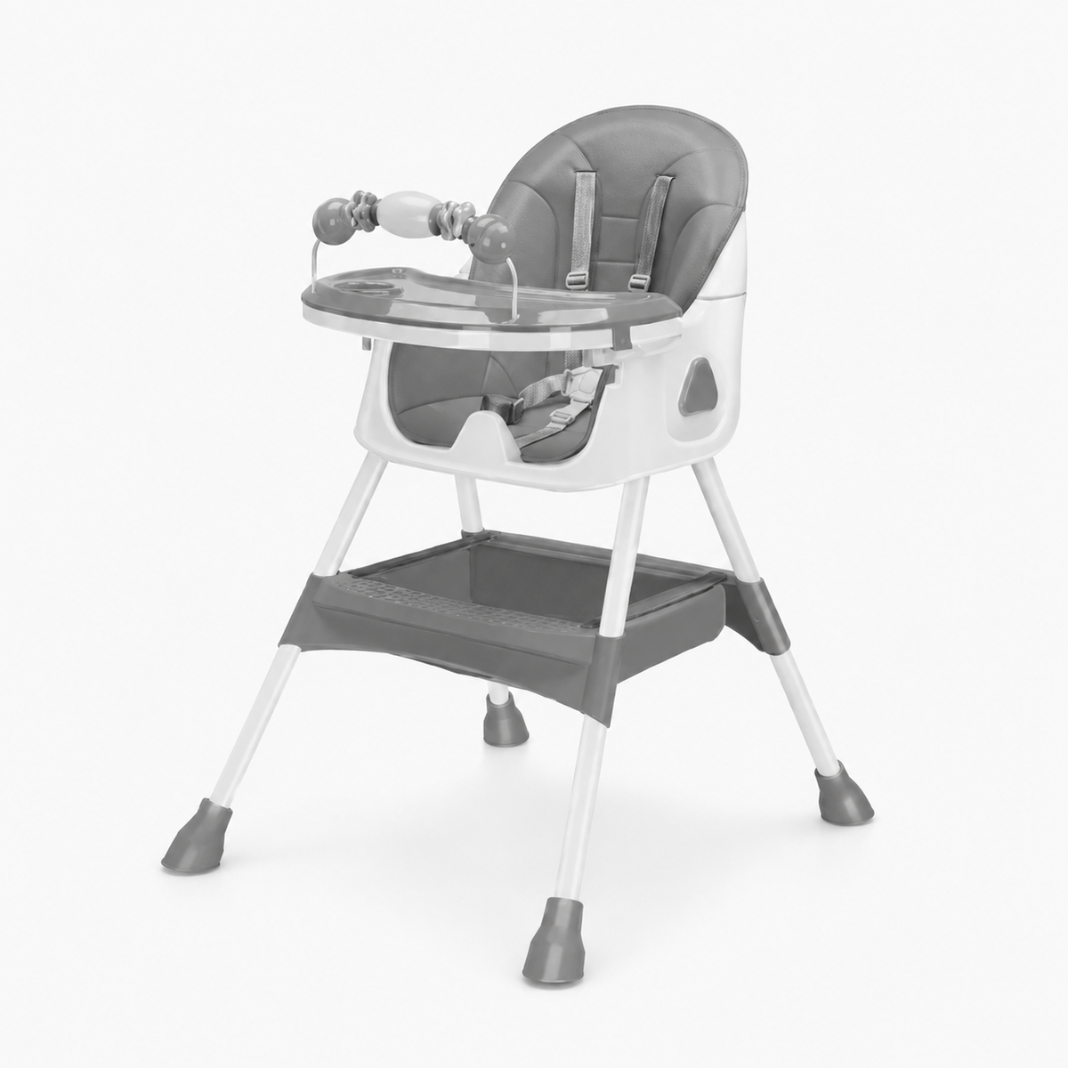 Chaise Haute Bébé Évolutive 3 en 1 - Gris