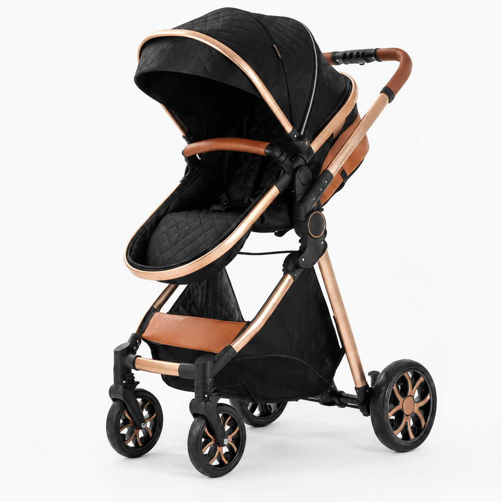 Poussette 3 en 1 - Noir & Gold
