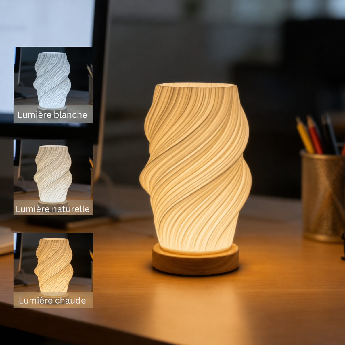 Veilleuse LED Design Moderne - Lampe de Chevet Ambiance Douce
