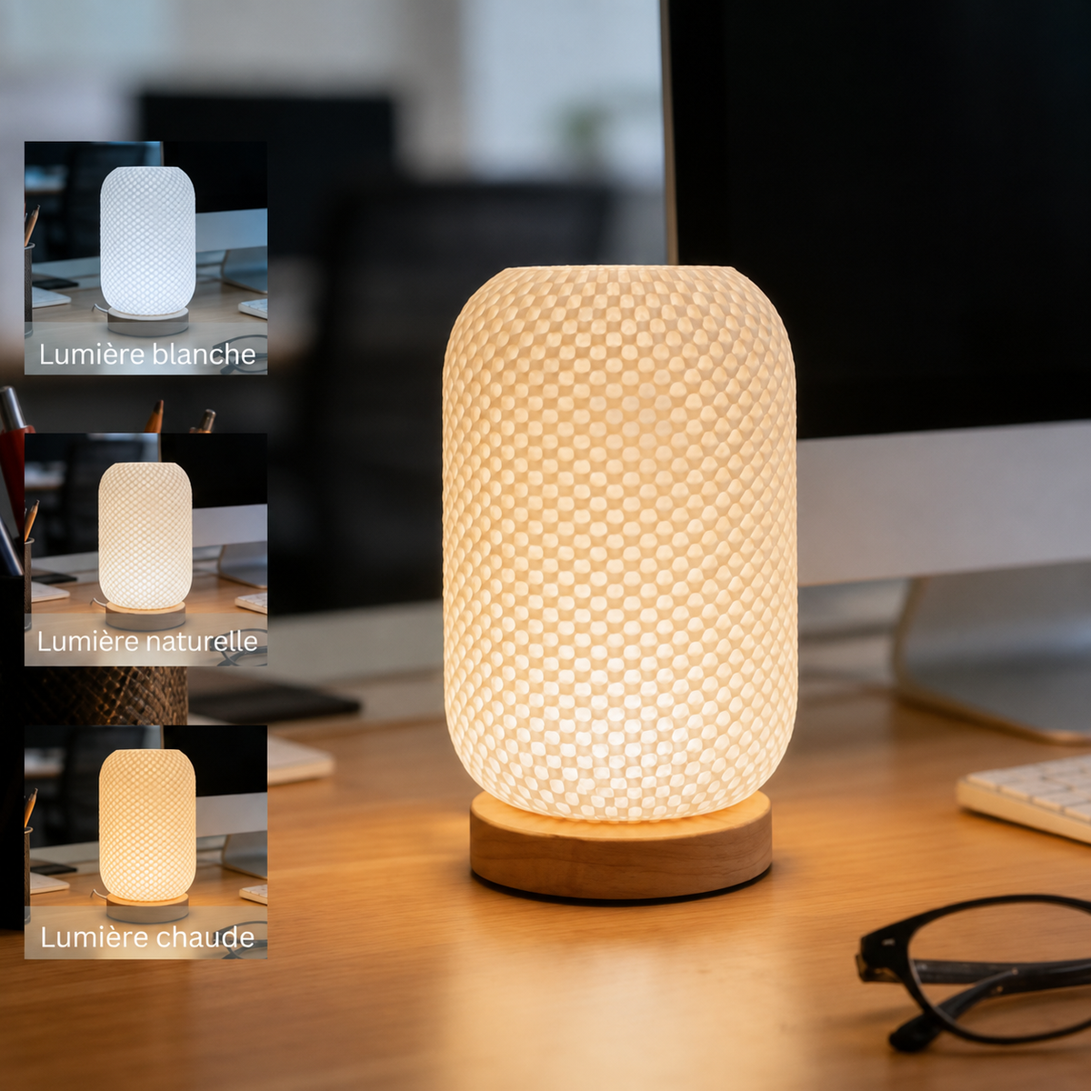 Veilleuse LED Design Moderne - Lampe de Chevet Ambiance Douce