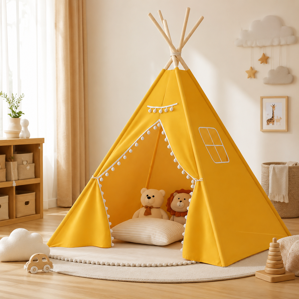 Tente Tipi Enfant Jaune