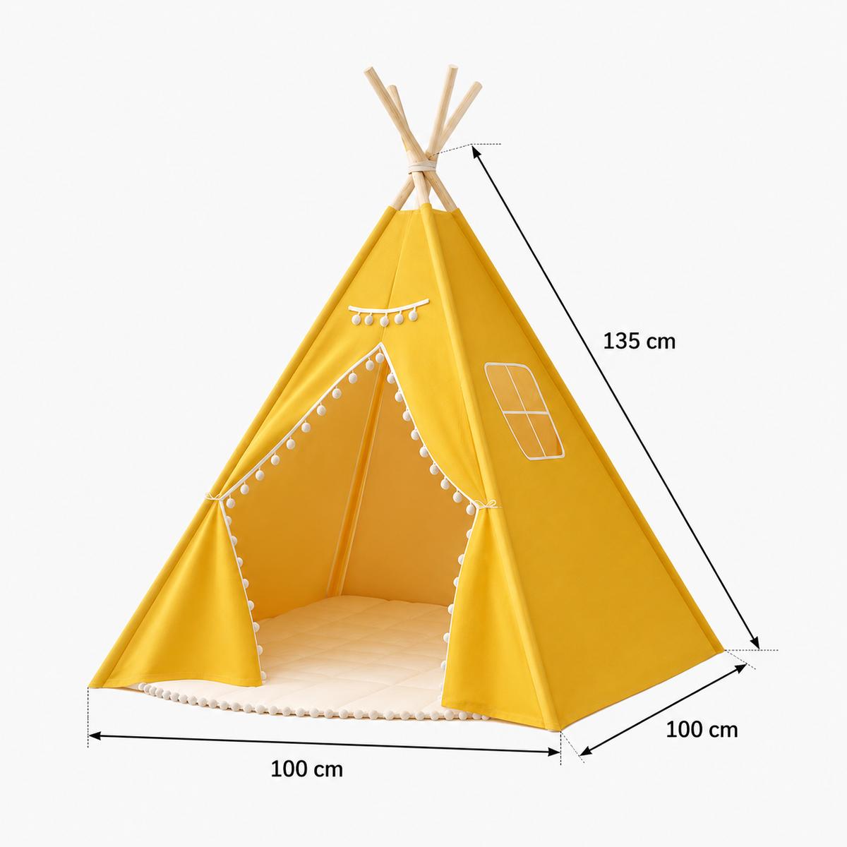 Tente Tipi Enfant Jaune