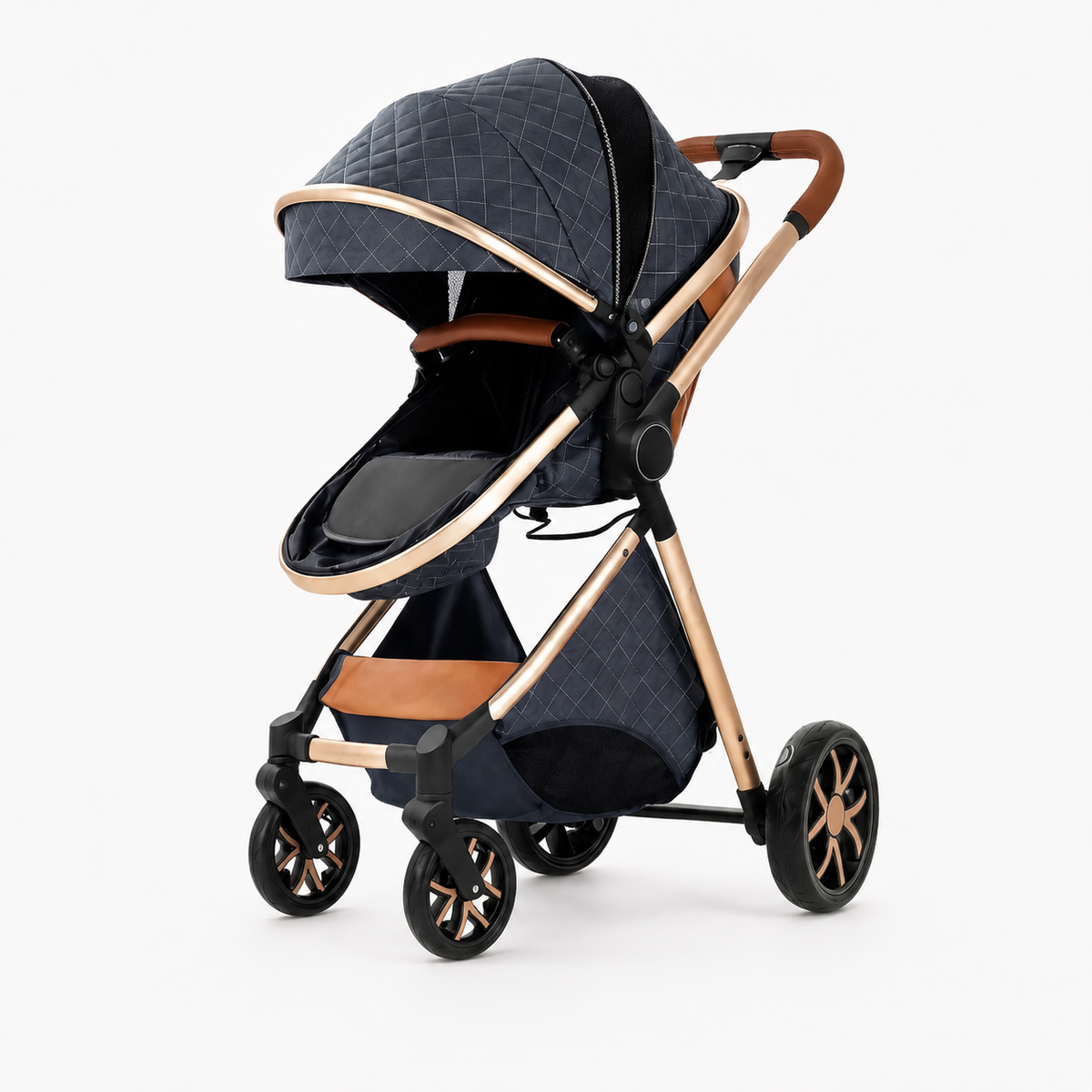 Poussette 3 en 1 - Noir & Gold
