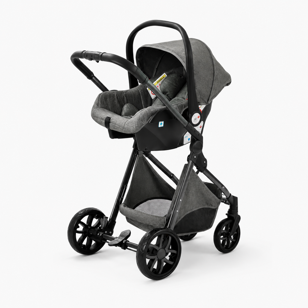 Poussette 3 en 1 - Noir & Gold
