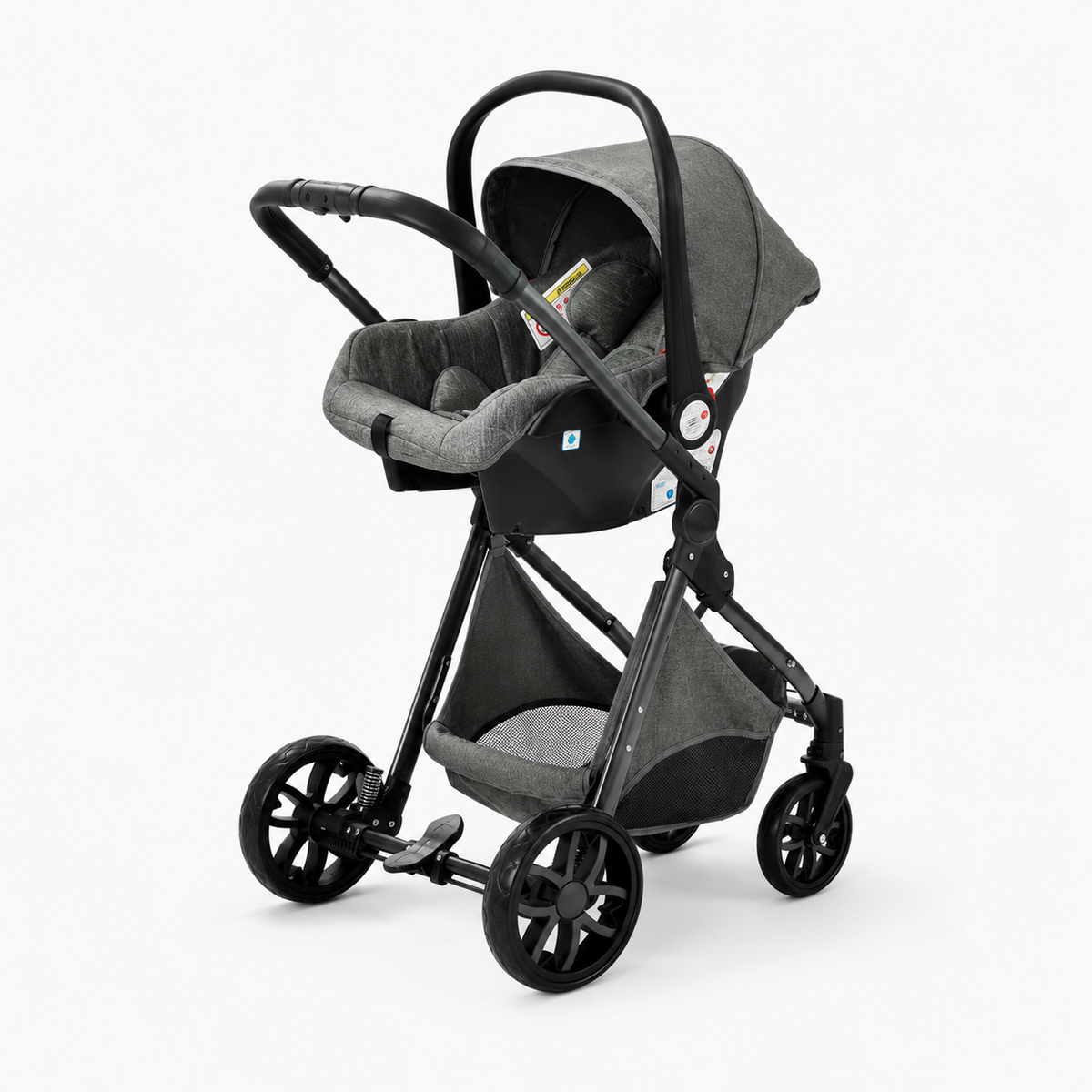 Poussette 3 en 1 - Noir & Gold