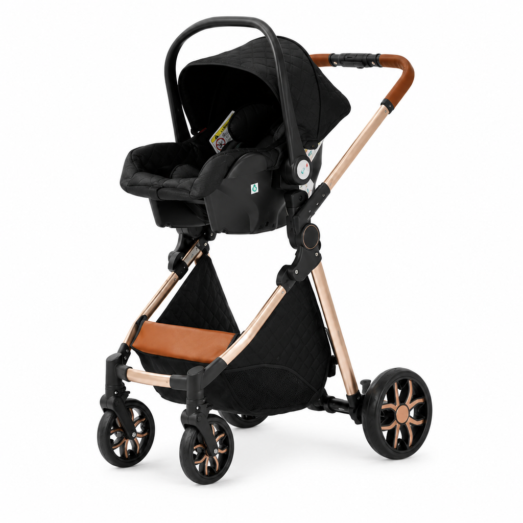 Poussette 3 en 1 - Noir & Gold