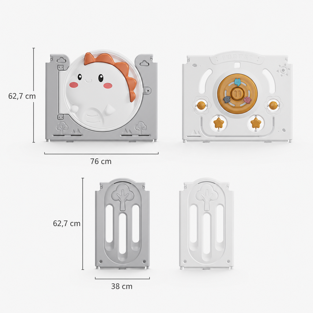 Parc bébé Licorne - Design Blanc & Gris
