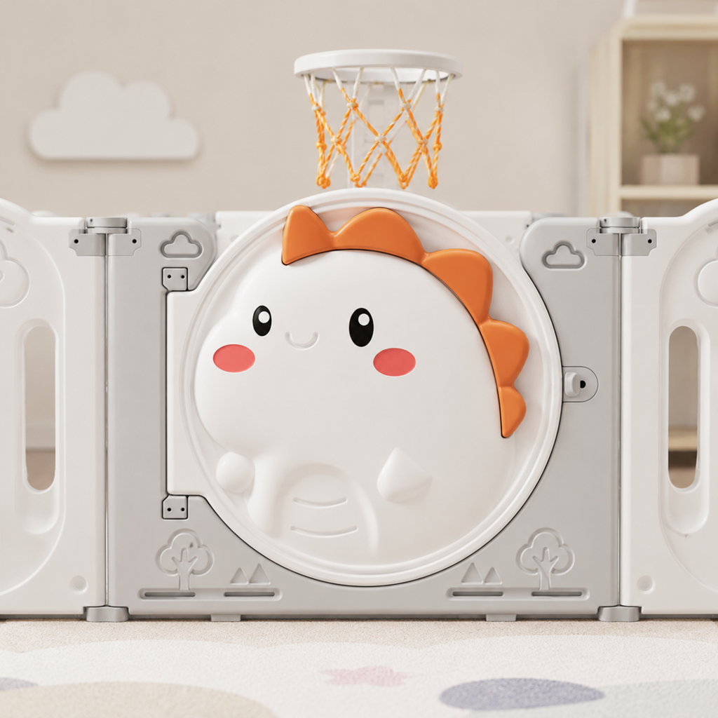 Parc bébé Licorne - Design Blanc & Gris