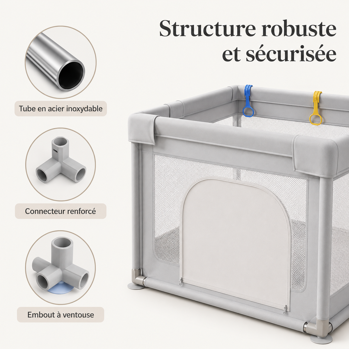 Parc Bébé XXL - Multi taille gris