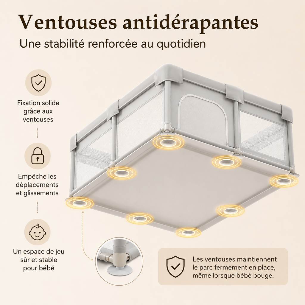 Parc Bébé XXL - Multi taille gris