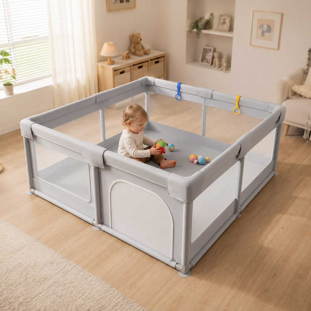 Parc Bébé XXL - Multi taille gris