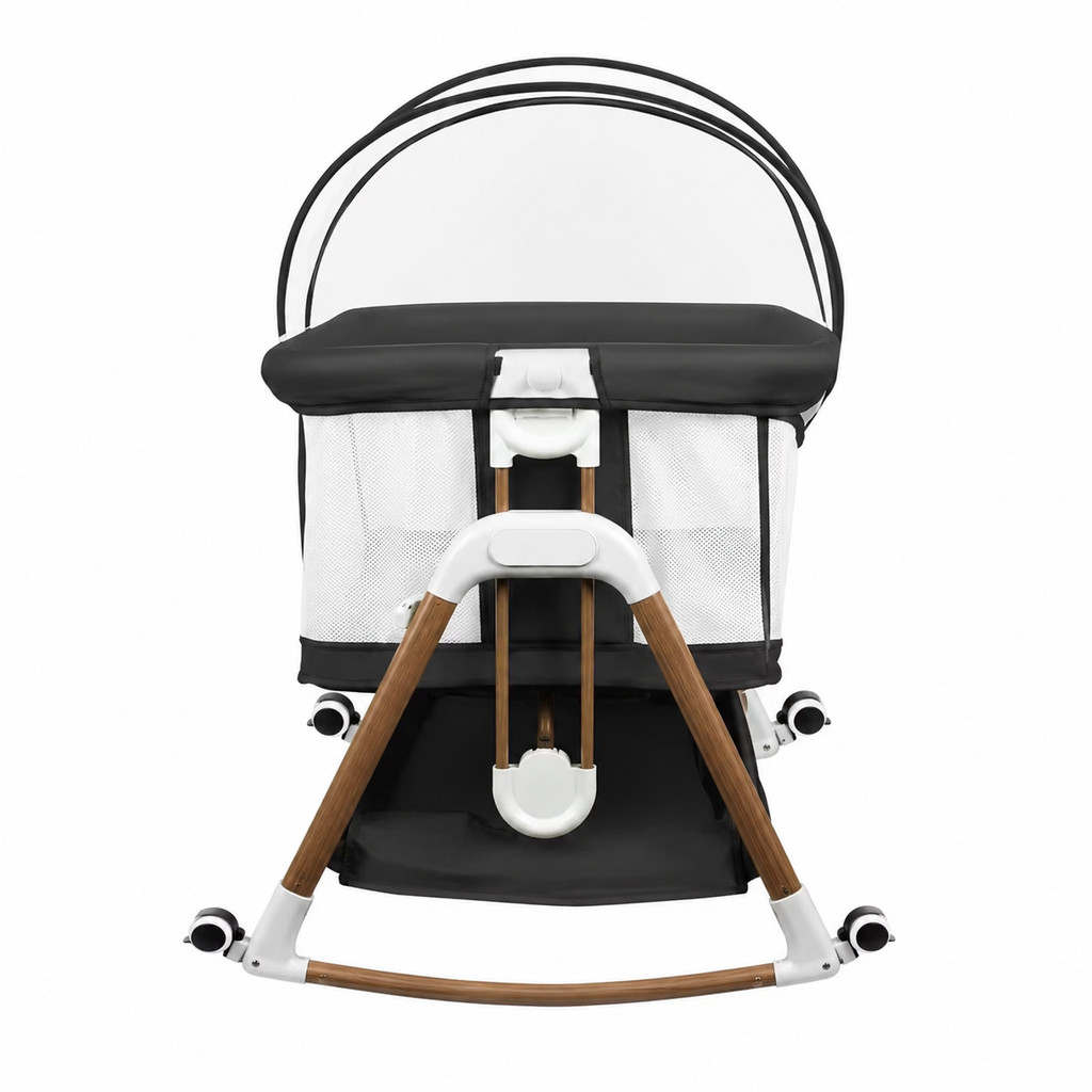 Lit Cododo — Berceau Accolable avec Moustiquaire et Rangement - Beige
