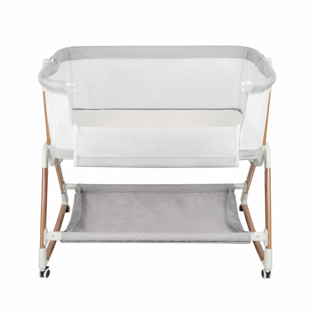 Lit Cododo — Berceau Accolable avec Moustiquaire et Rangement - Beige