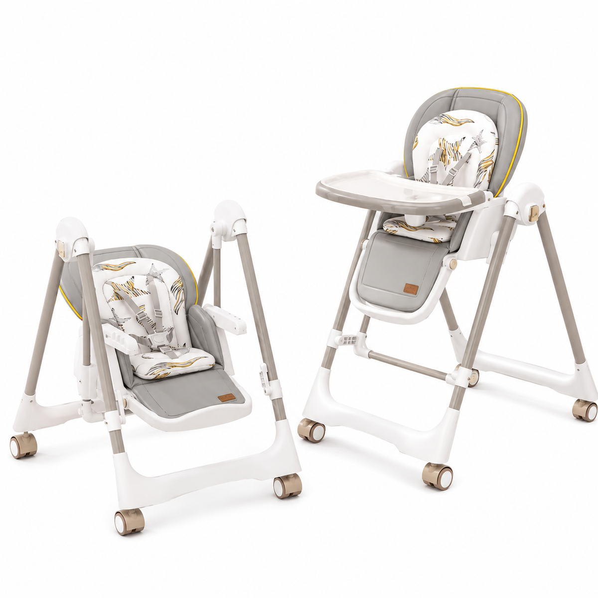 Chaise Haute et Balancelle 2 en 1 - Gris