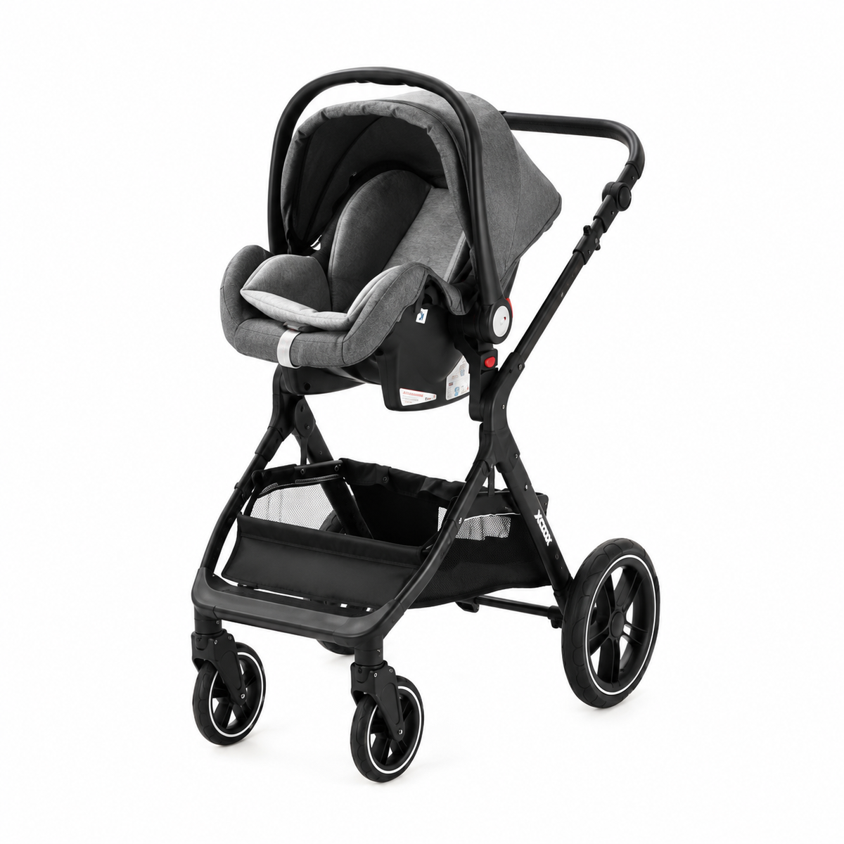 Poussette 3 en 1 Noir Premium -  avec accessoires