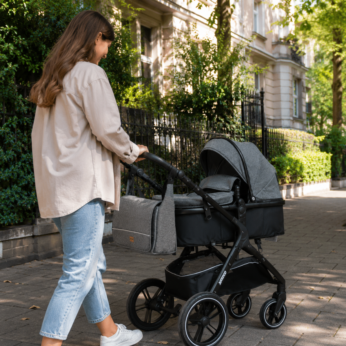 Poussette 3 en 1 Noir Premium -  avec accessoires