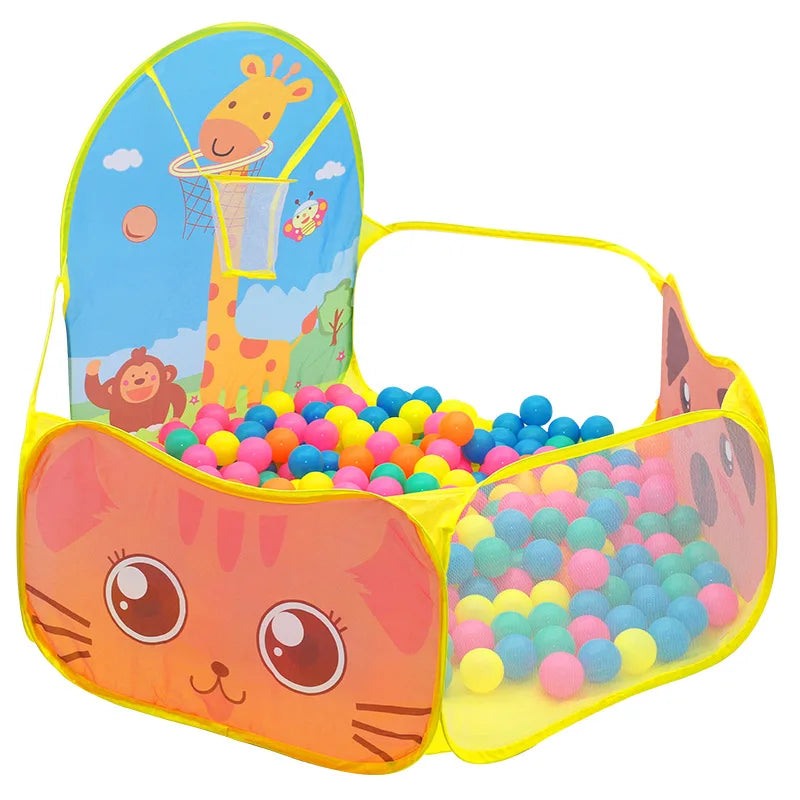 Piscine à balles pliable — modèle Chat & girafe