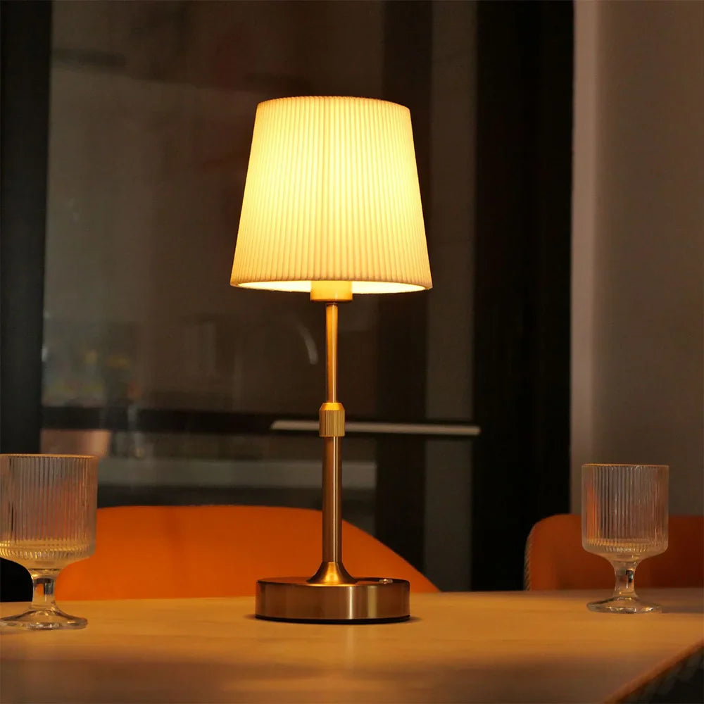 Lampe de chevet tactile en tissu