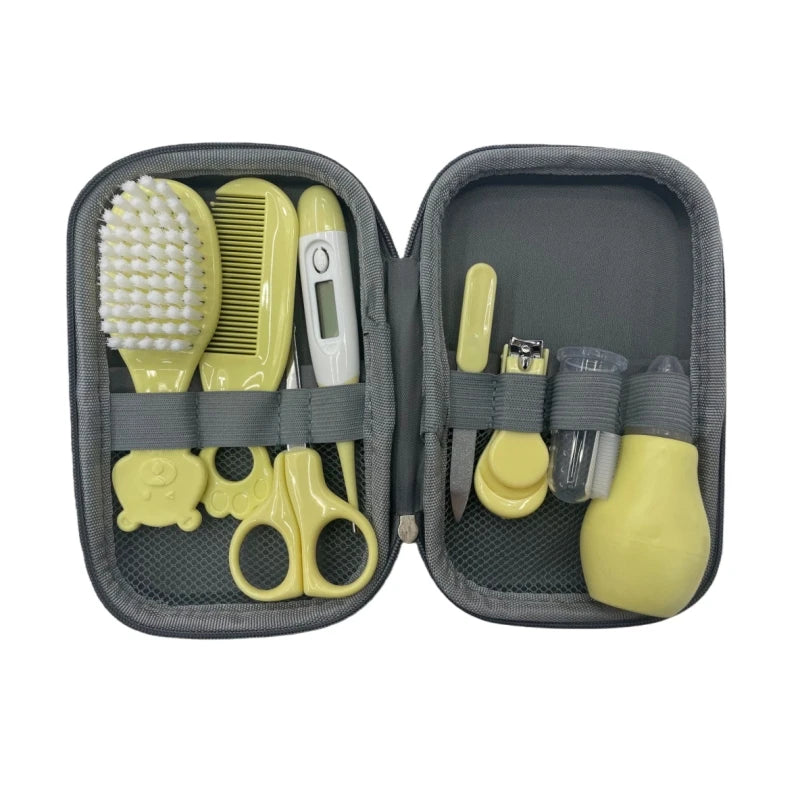 Trousse de soin bébé jaune 8 accessoires