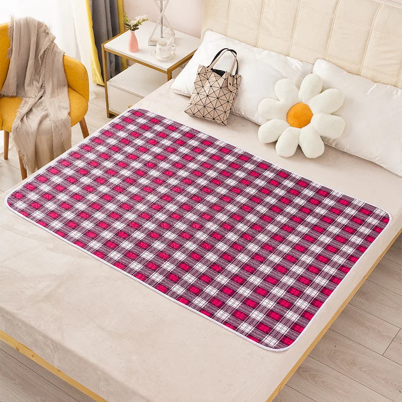 Alèse imperméable 50x70 cm motif vichy bordeaux