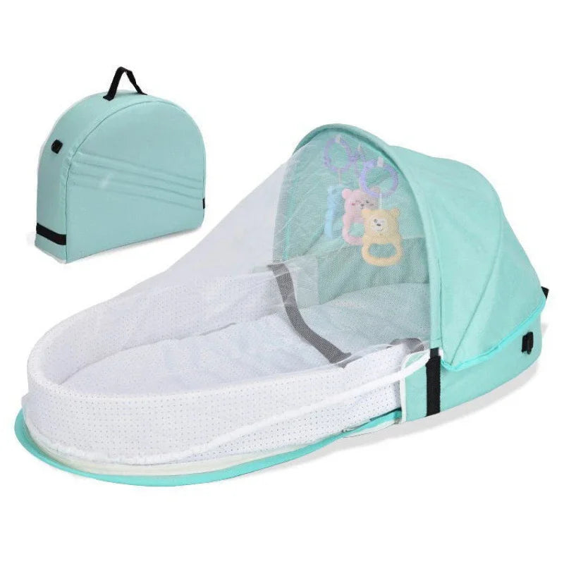 Lit d'appoint nomade pliable — Vert d'eau