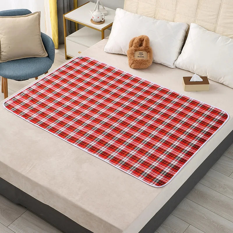 Alèse imperméable 50x70 cm motif vichy rouge