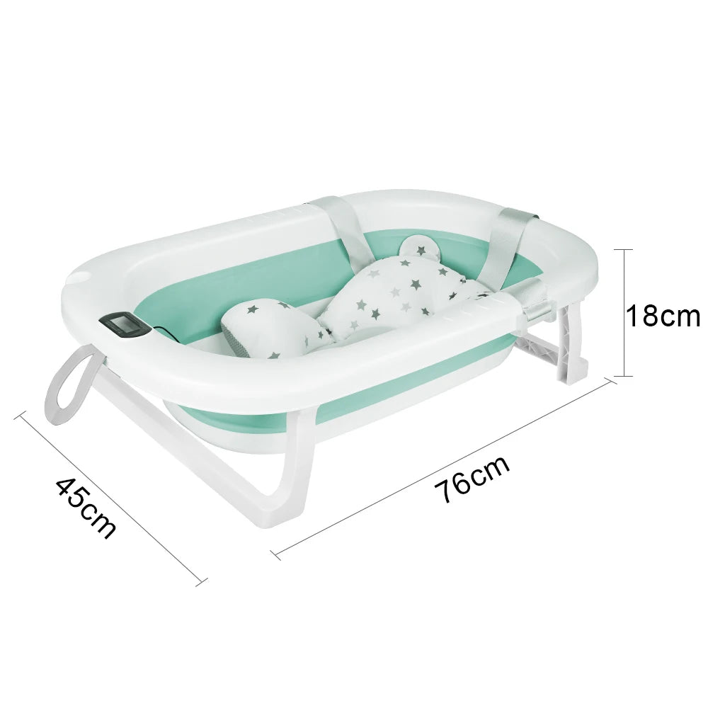 Baignoire pliable bébé — Vert d'eau (76 x 45 cm)