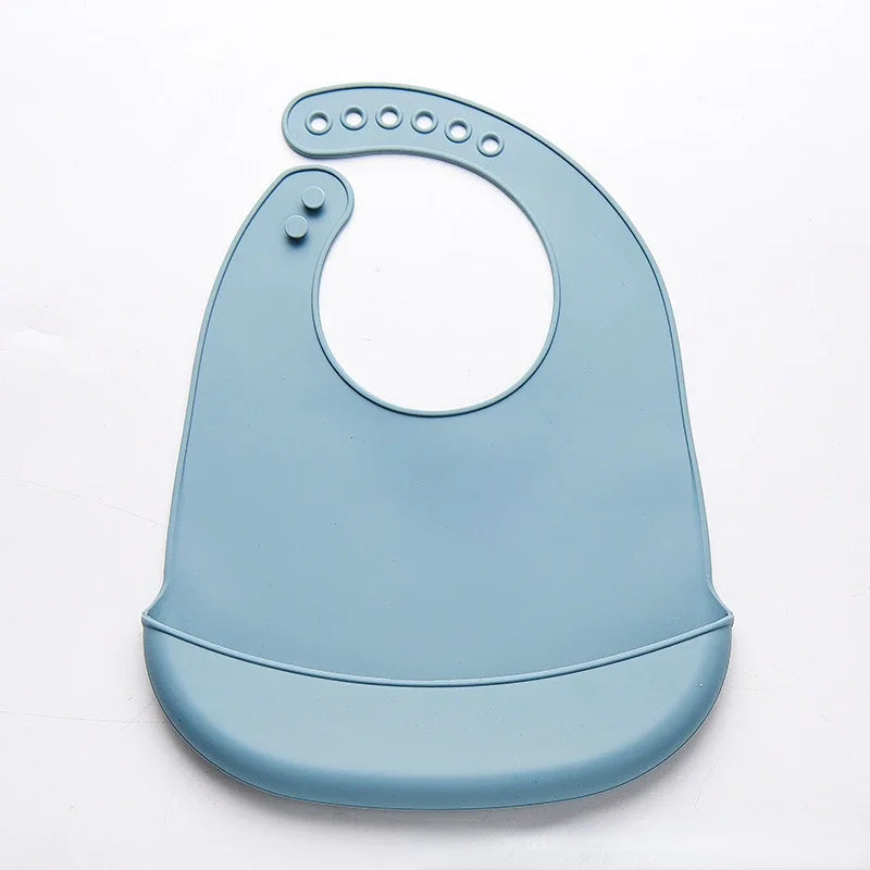 Bavoir silicone bébé — Bleu ciel