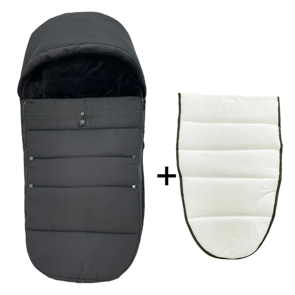 Chancelière universelle poussette noire avec doublure